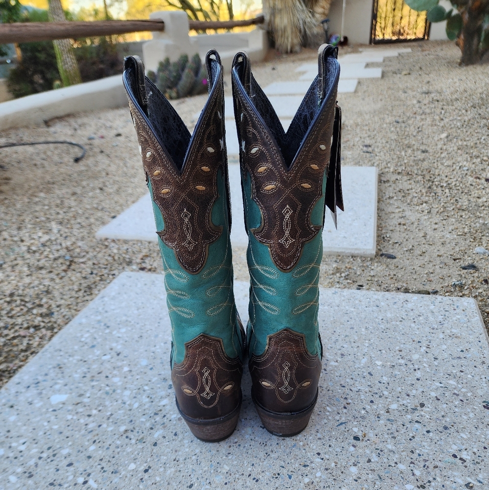 Ariat Cowgirl Boots size 8 - brown/green - Picture 4 of 5